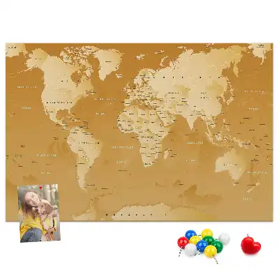 Tablica korkowa ozdobna Planeta ziemia mapa ścienna