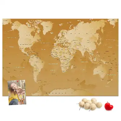 Tablica korkowa ozdobna Planeta ziemia mapa ścienna