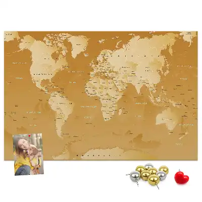 Tablica korkowa ozdobna Planeta ziemia mapa ścienna