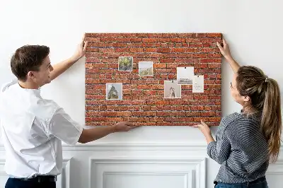 Tablica korkowa dla dzieci Stara ściana z cegły
