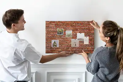 Tablica korkowa dla dzieci Stara ściana z cegły