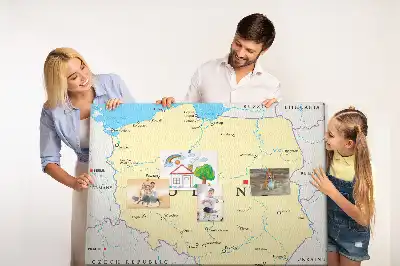 Tablica korkowa ozdobna Polityczna mapa Polski