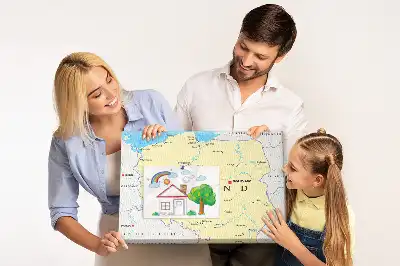 Tablica korkowa ozdobna Polityczna mapa Polski