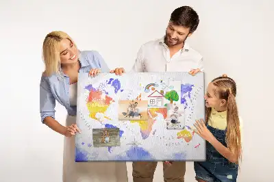 Korkowa tablica Malowana mapa świata