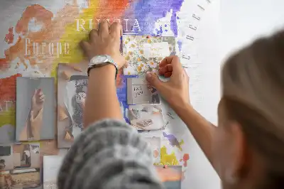 Korkowa tablica Malowana mapa świata