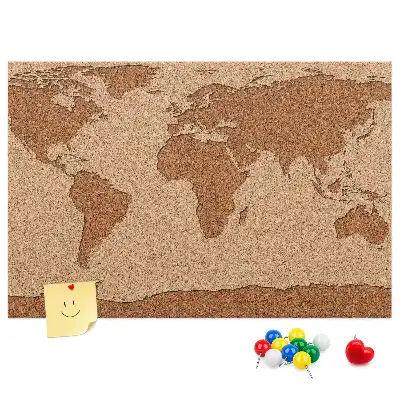 Tablica korkowa dla dzieci Mapa świata z korka