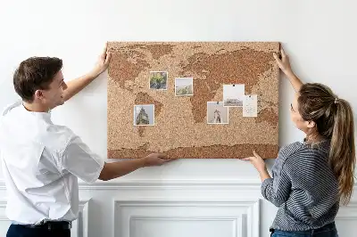 Tablica korkowa dla dzieci Mapa świata z korka