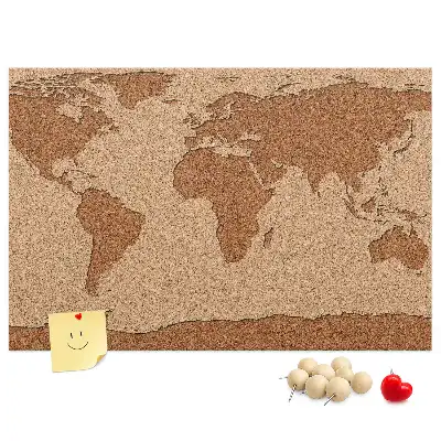 Tablica korkowa dla dzieci Mapa świata z korka