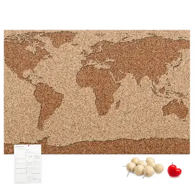 Tablica korkowa dla dzieci Mapa świata z korka