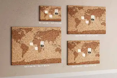 Tablica korkowa dla dzieci Mapa świata z korka