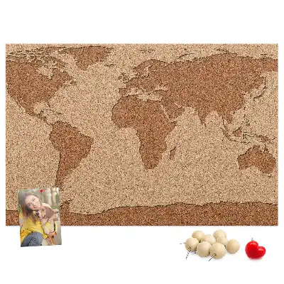 Tablica korkowa dla dzieci Mapa świata z korka