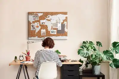 Tablica korkowa Naturalny motyw kartograficzny