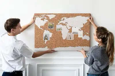 Tablica korkowa Naturalny motyw kartograficzny