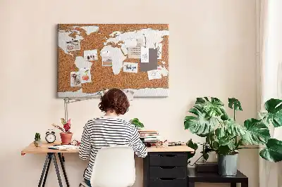 Tablica korkowa Naturalny motyw kartograficzny