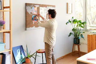 Tablica korkowa Naturalny motyw kartograficzny