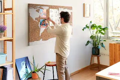 Tablica korkowa Naturalny motyw kartograficzny