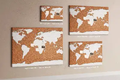 Tablica korkowa Naturalny motyw kartograficzny