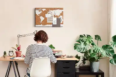 Tablica korkowa Naturalny motyw kartograficzny
