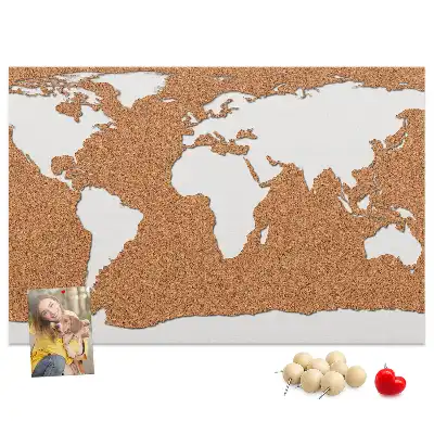 Tablica korkowa Naturalny motyw kartograficzny