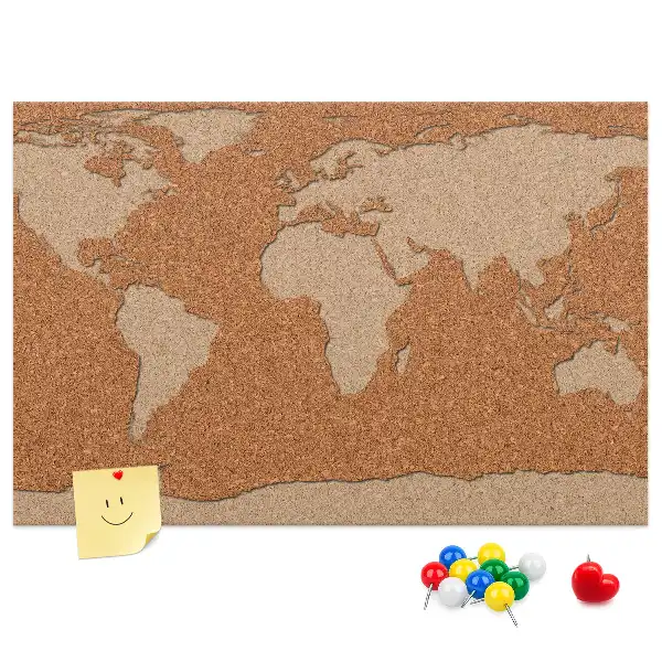 Ozdobna tablica korkowa mapa struktura korka