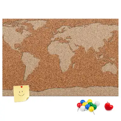 Ozdobna tablica korkowa mapa struktura korka