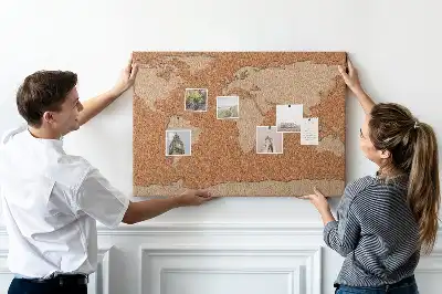 Ozdobna tablica korkowa mapa struktura korka