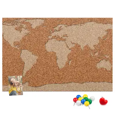 Ozdobna tablica korkowa mapa struktura korka