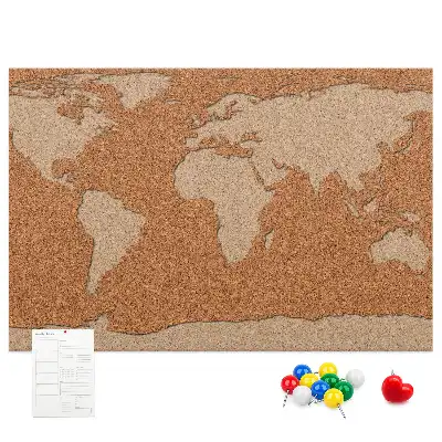 Ozdobna tablica korkowa mapa struktura korka