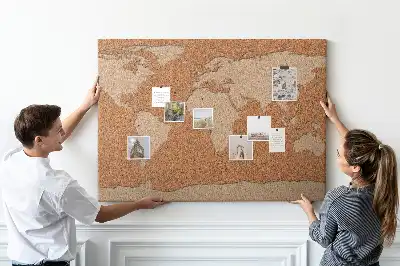 Ozdobna tablica korkowa mapa struktura korka