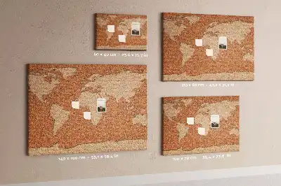 Ozdobna tablica korkowa mapa struktura korka