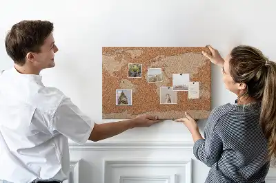 Ozdobna tablica korkowa mapa struktura korka
