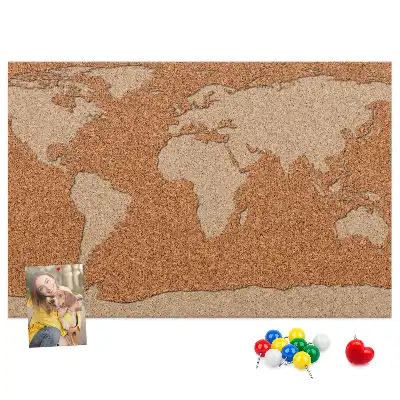 Ozdobna tablica korkowa mapa struktura korka