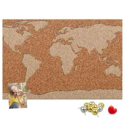 Ozdobna tablica korkowa mapa struktura korka