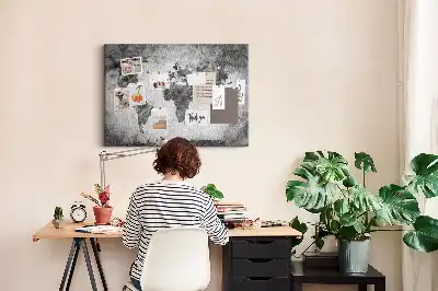 Tablica korkowa Atlas lądów świata