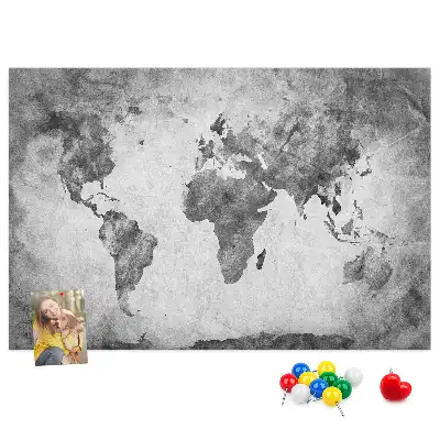 Tablica korkowa Atlas lądów świata