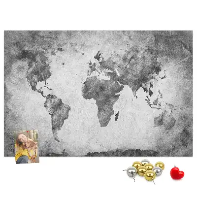 Tablica korkowa Atlas lądów świata