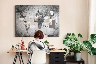 Tablica korkowa Atlas lądów świata