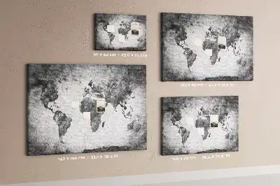 Tablica korkowa Atlas lądów świata