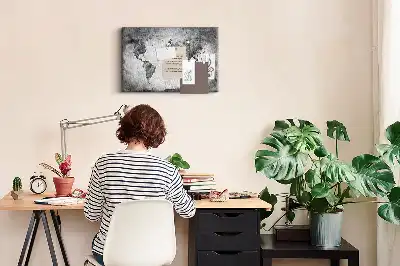 Tablica korkowa Atlas lądów świata