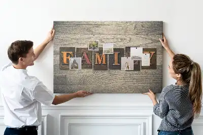 Korkowa tablica na ścianę Sentencja familijna