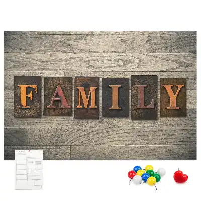 Korkowa tablica na ścianę Sentencja familijna
