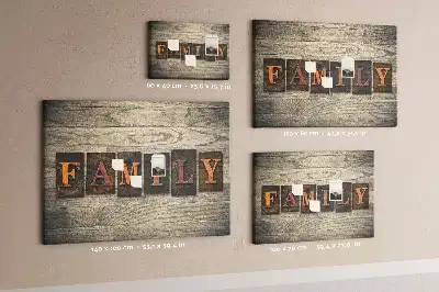 Korkowa tablica na ścianę Sentencja familijna