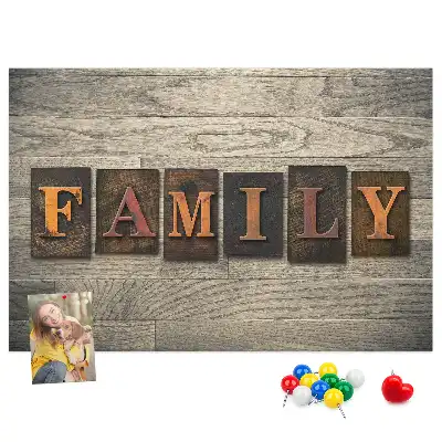 Korkowa tablica na ścianę Sentencja familijna
