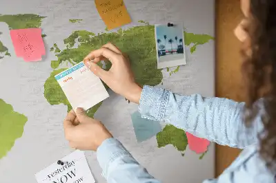 Tablica korkowa ozdobna Akwarele mapa świata