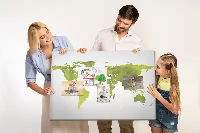 Tablica korkowa ozdobna Akwarele mapa świata