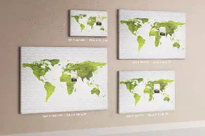 Tablica korkowa ozdobna Akwarele mapa świata