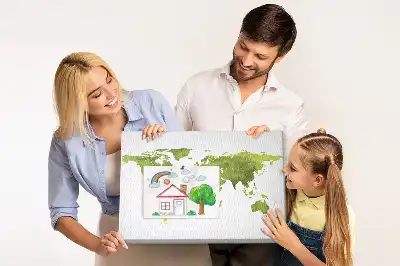 Tablica korkowa ozdobna Akwarele mapa świata