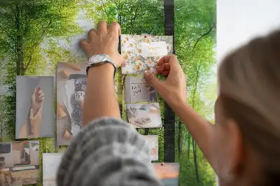 Tablica korkowa z motywem lasu i drzew Natura