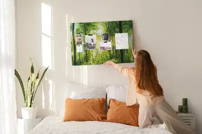 Tablica korkowa z motywem lasu i drzew Natura