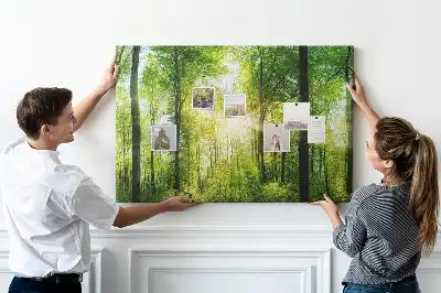 Tablica korkowa z motywem lasu i drzew Natura